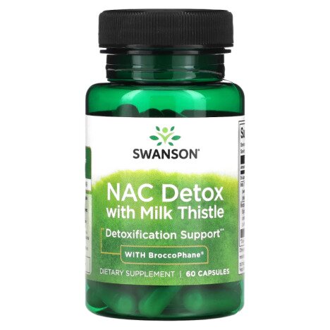 NAC Detox, Depot cu Milk Thistle-With Broccophane 60 Capsule, Swanson