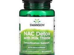 NAC Detox, Depot cu Milk Thistle-With Broccophane 60 Capsule, Swanson